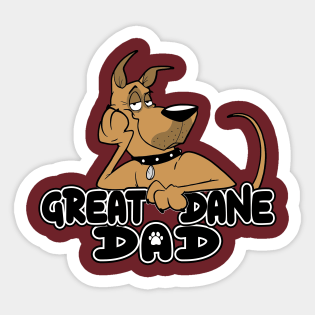 Great Dane Dad Sticker by DaleToons